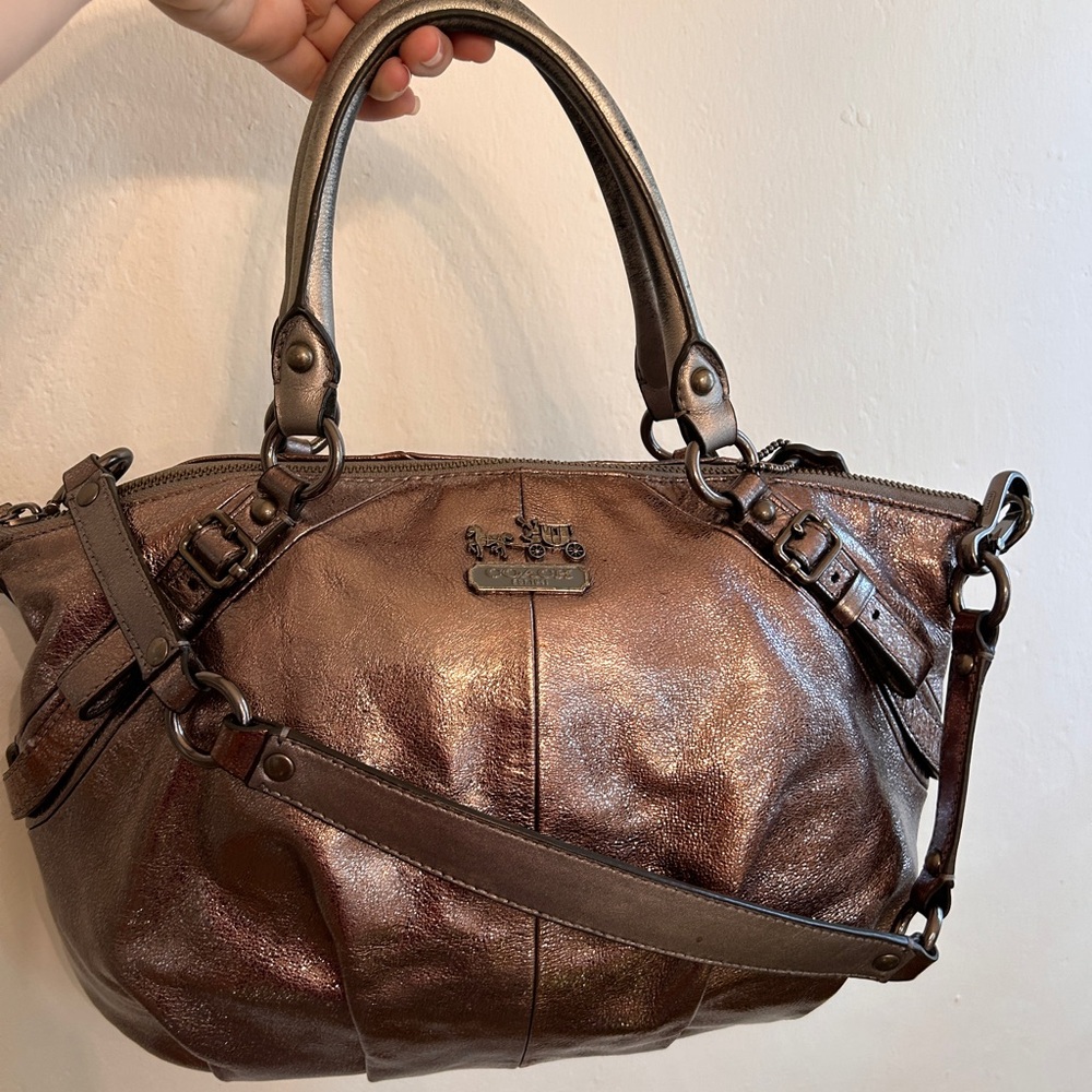 Coach Madison Metallic Satchel